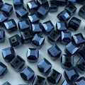 200pcs 4mm Black Square Crystal Glass Beads for Jewelry Making - color: Black, size: 4mm
