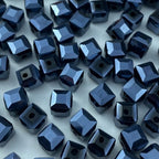 100pcs 8mm Black Square Crystal Glass Beads for Jewelry Making - color: Black, size: 8mm