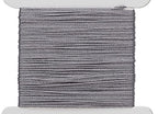 Purely Silk Simply Silk Beading Thread Cord Size F Dark Grey 0.014 Inch 0.35mm 20 Yards Card for Stringing Weaving Knotting Kumihimo