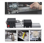 YWY Mini Lathe Machine Tool DIY Woodworking Wood lathe Milling machine Grinding Polishing Beads Drill Rotary Tool Set, 2.76 x 6.3inch, 12-24V 96W，7 Speeds