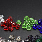 Briolette Crystal Glass 300pcs 8mm Beads Finding Spacer Beads Faceted with Container Box Beads for Making Jewelry 10 Colors (8mm) - size: 8mm
