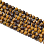 6mm Round Yellow Tiger Eye Beads Smooth Polished Tigerite Gemstone Beads for Bracelets Making (Yellow Tiger Eye, 6mm) - color: Yellow Tiger Eye, size: 6mm