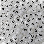 200PCS Letter Beads Glow in The Dark 4x7mm Acrylic Alphabet Vowel Letter O Beads for Jewelry Making Bracelet - color: O-200PCS
