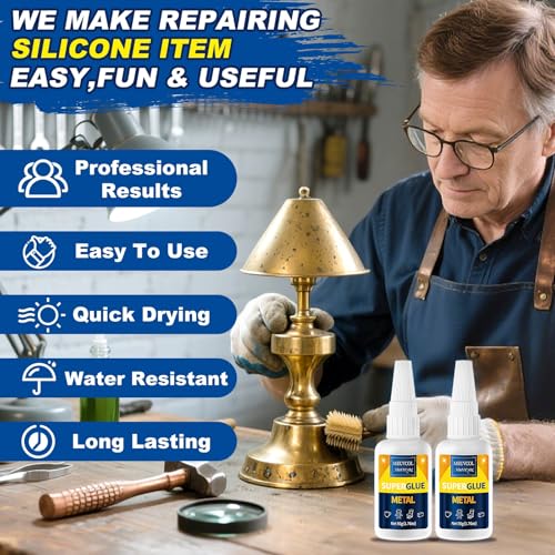 Meuvcol Metal Glue 100g - Heavy Duty Super Glue for Metal, Aluminum, Stainless Steel, Craft - Strongest Metallic Adhesive Weld, Fast-Bonding & Clear, Liquid Bonding Adhesive for Plastic, Wood,Rubber - size: 100g, style: Metal Glue