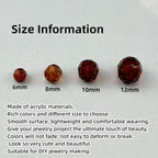 850pcs Acrylic Round Faceted Beads 6mm 8mm 10mm 12mm Faceted Round Spacer Beads for Bracelets Necklace Earring DIY Jewelry Making Craft(Dark Coffee) - color: Dark Coffee