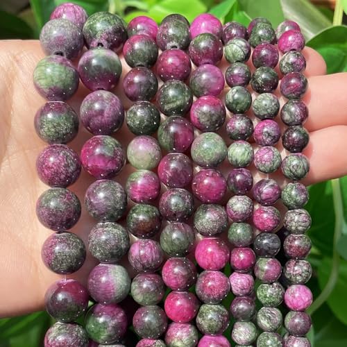Yochus 60pcs 6mm Mixed Persian Jade Energy Healing Round Bulk Gemstone Beads for Jewelry Making Bracelet Necklace Earring DIY - color: mixed, size: 6mm