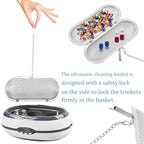 Parts Washer Basket 2 Pcs Stainless Steel Basket for Ultrasonic Jewelry Cleaner, Parts, Ultrasonic Cleaner Basket Ideal Small Parts Jewelry Cleaning Basket Jewelry Steamer - size: 4.3+4.3Inch