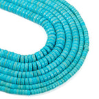 Craftdady 744Pcs Blue Friendship Bracelet Beads Heishi Turquoise Beads Strands 4.5/6/8mm Flat Round Gemstone Beads Coin Disc Spacer Stone Beads for Crafts DIY Jewelry Making Supplies - color: Turquoise, 4.5-8mm