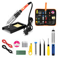 Soldering Iron Kit, 60W Upgraded Soldering Kits Adjustable Temperature Welding Tool Solder Irons Pen with On/Off Switch Use for Electrical Repairs - color: 19-in-1