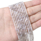 BEADIA Natural Gray Agate Short Cylinder Beads 2x3mm 155pcs Tube Loose Semi Gemstone Beads for Jewelry Making Design - color: Gray Agate
