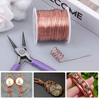 anezus 20 Gauge Jewelry Wire, 28 Yards Craft Wire Tarnish Resistant Copper Beading Wire for Jewelry Making Supplies and Crafting(Copper) - color: Copper