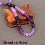 BONNY BOXX 1 Strand Natural 5 * 8mm Purple Shade Rondelle Beads, Natural Abacus Disk Stone Beads Loose Spacer Gemstone for DIY Bracelet Necklace Jewelry Making - color: Purple Shade, size: 5*8MM