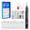 Cordless Engraving Pen Kit with Carrying Case, Rechargeable Electric Engraver Tool with 43 Accessories, 3-Speed Portable DIY Rotary Tool for Jewelry, Metal, Glass, Stone, Wood, Plastic, DIY Gift - size: 43pc