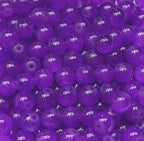 200PCS Glass Beads 8mm Glass Beads for Bracelets Necklaces Jewelry Making DIY Crafts (Dark Purple) - color: 0Dark Purple