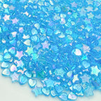 450Pcs Acrylic Beads AB Crystal Star Beads Heart Beads for Jewelry Making DIY Bead Bracelet Necklace Earrings(Light Lake Blue) - color: Light Lake Blue