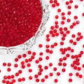 1000PCS 4mm Round Crystal Glass Beads Faceted Spacer Beads Bulk for Jewelry Making Bracelets Necklace Earring Pendants Craft (Red) - color: Dark Red, size: 4mm