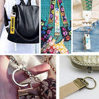 Key Fob Hardware Keychain Hardware Set Includes 1" 4 Color Keychain Hardware with Key Rings 24 pcs and Key Fob Glass Running Pliers