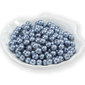 200Pcs Glass Pearl Beads Faux Pearls Round Czech Tiny Satin Luster Spacer Loose Beads Bulk with Holes Handcrafted for DIY Bracelets Jewelry Making Crafts Supplies (6MM, Grey) - color: Grey, size: 6MM