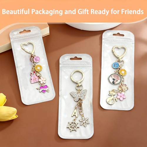 Thmxit 537PCS Charms Lip Gloss Keychain Making Kit, Bag Charm Kit Including 198 Charms, 24 Keychain Clips, 25 Extender Chains, Jewelry Plier Jewelry Making Kit for DIY Keychains Making Supplies