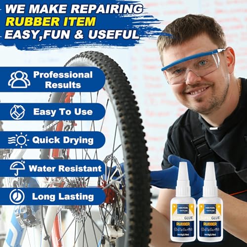 Rubber Glue,100g Super Glue for Rubber, RC Tires, Seals, Gaskets, Shoe Soles, Hose, Rubber Adhesive Heavy Duty, Waterproof, Motorcycle Handlebar Grip Glue for Automotive Parts, Bike Tires - size: 100g, style: Rubber Glue