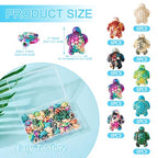 45Pcs Sea Turtle Beads Synthetic Turquoise Dyed Printed Tortoise Beads Ocean Animal Spacer Bead Turtle Carved Gemstone Beads for DIY Crafts Bracelet Necklace Earring Jewelry Making - color: Mixed Color-Turtle