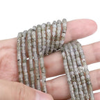 BEADIA Natural Spectrolite Spacer Beads Caps Flat Round Loose Beads for Beading Jewelry Making 3mmx2mm 38cm - color: Spectrolite, size: Flat Round 3mm x 2mm
