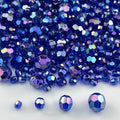 1800pcs Acrylic Faceted Round Beads 4mm 6mm 8mm 10mm AB Colors Glossy Acrylic Round Spacer Beads with Hole for DIY Bracelet Necklace Jewelry Making Supplies Handmade Craft(Royal Blue AB) - color: Royal Blue AB