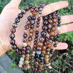 180pcs Adabele AAA Natural Banded Brown Agate Healing Gemstone 4mm (0.16 inch) Small Round Loose Beads Gem Stone Spacer for Craft Jewelry Making GC15-4 - color: Banded Brown Agate, size: 4mm (180pcs/2 strands)