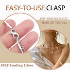 Dailyacc S925 Double Opening Lobster Clasp Sterling Silver and Gold Necklace Bracelet Extender Clasps and Closures for DIY Jewelry - color: Silver, size: 15.5mm × 7.5mm