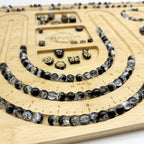 Petoysoso Bead Board for Jewelry Making, Bamboo Beading Board for Jewelry Bracelet Making, Bracelet Bead Board, Beading Trays Jewelry Design Mats for Bracelet, Necklace, Jewelry Making 15x11.5x0.5 in - size: Necklace-L