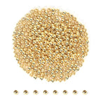 600pcs 2mm 18K Gold Filled Spacer Beads for Bracelets, Necklace, Earring - Seamless Tiny Small Gold Round Spacer Beads for Jewelry Making DIY Bulk Supply - size: 2mm-600pcs