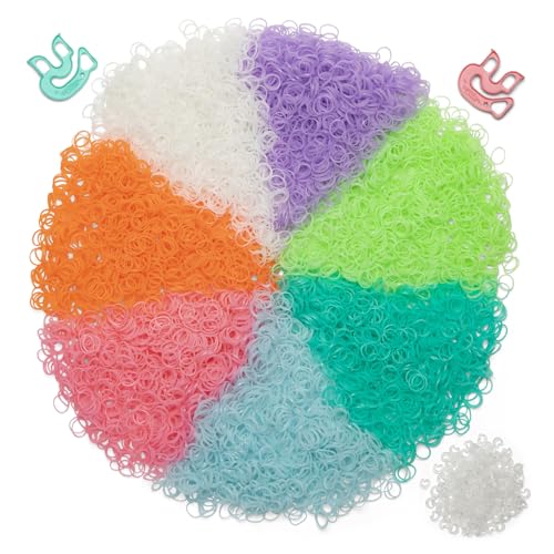 Rainbow Loom: Treasure Box - Glow-in-The-Dark Edition - DIY Bands Jewelry Kit, 7000 Glow Rubber Bands, 2 Happy Looms, Crafting Activity, Kids Ages 7+