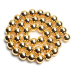 Song Xi 18K Gold Hematite Beads Round Loose Beads for Jewelry Making DIY Bracelets and Necklaces 10mm/38pcs - color: 18k gold, size: 10mm