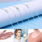 Necklace Chain Bulk for Jewelry Making, Cridoz 36 Pack Jewelry Chain Silver Plated Necklace Chains for Jewelry Making, 1.2 mm (24 Inches) - size: 24 Inches