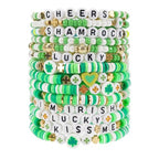 Twinfree Bohemia Beaded Bracelet for Women, Polymer Clay Stretch Bracelets - color: color 15