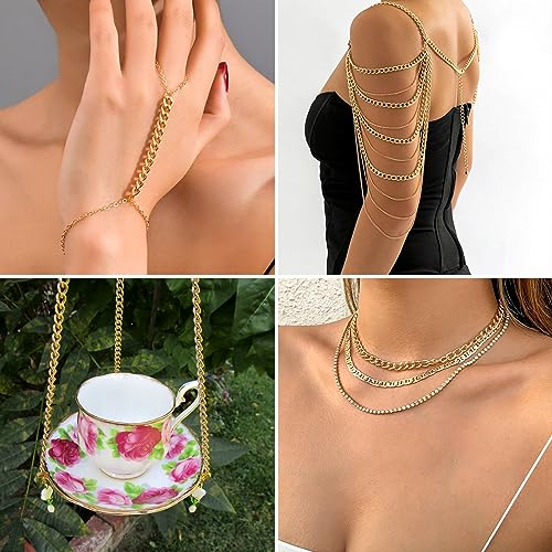 Craftdady 16.4 Feet Aluminum Curb Chain Link Gold Twisted Cable Cross Chain Unwelded 10x6.5mm with Spool for Bracelet Necklace Tassel Earring Jewelry Making - color: Gold, 10x6.5mm
