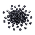 FASHEWELRY 500Pcs Cube Acrylic Letter Beads 5x5x5mm Black Square Letter H Alphabet Beads for DIY Bracelet Necklace Jewelry Making - color: Letter H
