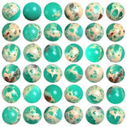 100pcs Natural Stone Beads 8mm Green Imperial Jasper Round Genuine Real Stone Beading Loose Gemstone Hole Size 1mm DIY Charm Smooth Beads for Bracelet Necklace Earring Jewelry Making Crafts - color: Green Imperial Jasper