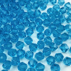 400pcs Bicone Crystal Beads 4mm Crystal Glass Faceted Beads for Necklace Bracelet Earrings DIY Jewelry Crafts Making Supplies(Deep Lake Blue) - color: Deep Lake Blue, size: 4mm