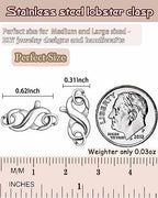 Dailyacc Double Opening Lobster Clasp 316 Stainless Steel Silver and Gold Pleted Necklace Bracelet Extender Clasps and Closures for DIY Jewelry - color: 2Gold & 2Silver, size: 16mm × 8mm