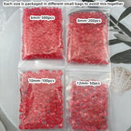 850pcs Acrylic Round Faceted Beads 6mm 8mm 10mm 12mm Faceted Round Spacer Beads for Bracelets Necklace Earring DIY Jewelry Making Craft(Watermelon Red) - color: Watermelon Red