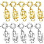 S925 Sterling Silver Magnetic Necklace Clasps and Closures, Magnetic Clasps for Necklaces,Magnetic Clasp Converter for Jewelry Making Supplies (5golden+5silvery) - color: 5golden+5silvery