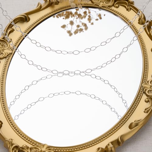GTVOODX 16.4 Feet Silver Plated Stainless Steel Chains for Jewelry Making Textured Cable Link Chain Roll for DIY Women Jewelry Making Supplies with Lobster Clasps Jump Rings - color: Silver Textured Chains