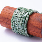 Natural African Jade Rectangle Tube Beads 4x13mm 38cm/str Loose Semi Gemstone Stone Beads for Making Bracelets Necklace Earrings - color: African Jade, size: 4x13mm Rectangle