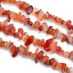 PLTbeads 5-8mm Natral Healing Gemstone Waist Bracelets Necklace Kit Irregular Stone DIY Crafts Design Jewelry Making 1 Strand per Bag Approxi 34 inch (Red Agate Chips) - color: Red Agate Chips