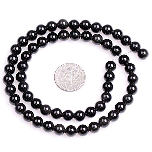 4mm Natural Black Obsidian Beads Round Gemstone Loose Beads for Jewelry Making (90-95pcs/strand) - color: Black Obsidian, size: 4mm