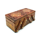 Wooden Jewelry Organizer - 3 in 1 Jewelry Box with Multiple Compartments for Rings, Necklaces, Earrings - Elegant Design for Home Storage and Gifts for Women - Durable and Stylish