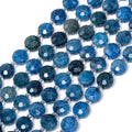 8×5mm Apatite Natural Stone Beads for Jewelry Making About 35-40pcs 1 Strand 15" Drilled Flat Faceted Cabochon Gemstone Beads for Bracelets Necklace DIY Crafts - color: Apatite