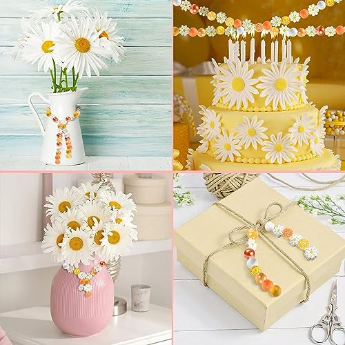 DanLingJewelry 50Pcs 20mm Thanksgiving Theme Beads Fall Bubblegum Beads Acrylic Yellow Orange Spacer Beads for DIY Jewelry Making Crafts Supplies - color: 50pcs - Thanksgiving