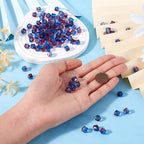 Craftdady 100pcs Square Polygon Acrylic Beads Crystal Two-Tone Spray Painted Spacer Charms for DIY Necklace Bracelet Making - color: Blue & Purple,Polygon